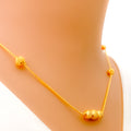 Tasteful Multi-Bead 22k Gold Necklace 