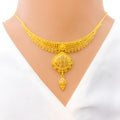 Decorative Beaded 22k Gold Necklace Set 