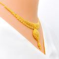 Decorative Beaded 22k Gold Necklace Set 