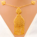 Dazzling Hanging Chain 21k Necklace Set 