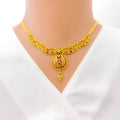 Traditional Meenakari 22k Gold Necklace Set 