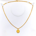 Dainty Exclusive 21k Gold Oval Allah Pendant