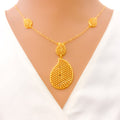 Festive Dangling Paisley 21k Necklace Set 
