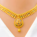 Exclusive Meenakari Drop 22k Gold Necklace Set 