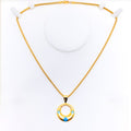 Gorgeous Captivating 21k Gold CZ Pendant