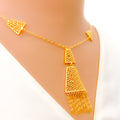 Exclusive Tapering Netted 21k Necklace Set 