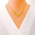 Exclusive Sand Finished 22K Gold Necklace Set 