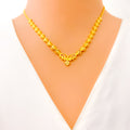 Exclusive Sand Finished 22K Gold Necklace Set 