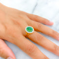 Extravagant Glossy 18K Gold + Diamond Ring 