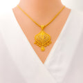 Special Multi-Bead 22k Gold Pendant Set 