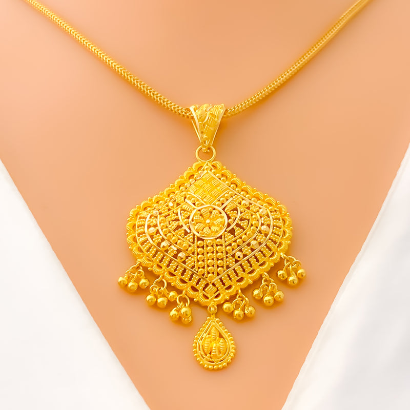 Special Multi-Bead 22k Gold Pendant Set 