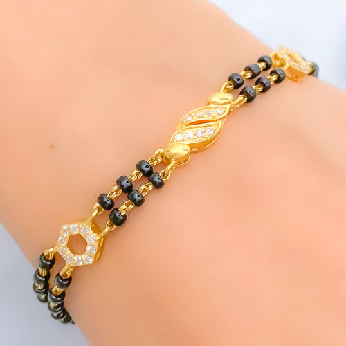 22ct Yellow Gold Baby Bracelet Single Black & Gold Beads  (Maniya/Manka/Nazariya) | eBay