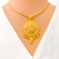Elevated Magnificent Lavish 22k Gold Pendant Set 
