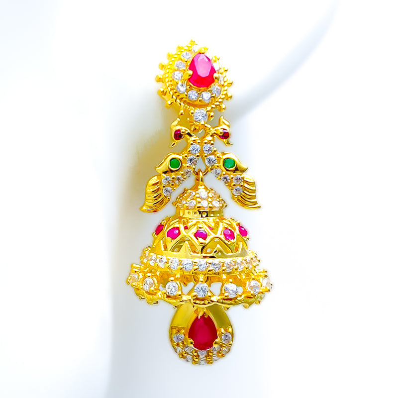 fashionable-charming-22k-gold-jhumki-earrings