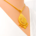Impeccable Golden Drop 22k Gold Pendant Set 