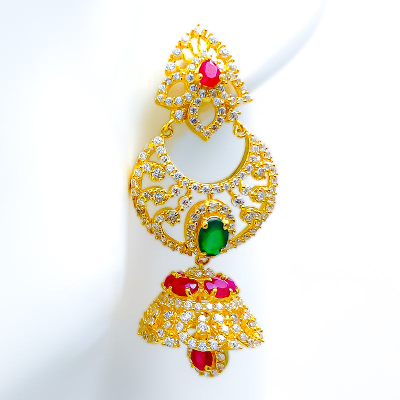 lovely-twinkling-22k-gold-jhumki-earrings
