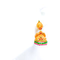 Vibrant Multi-Bead 22k Gold Temple Jhumki Earrings 
