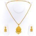 Impeccable Golden Drop 22k Gold Pendant Set 