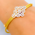 Sparkling Luscious Geometric 22k Gold CZ Bracelet 