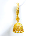 Festive Fine Beaded 22K Gold Chandelier Bali Earrings 