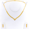 Exclusive Sand Finished 22K Gold Necklace Set 