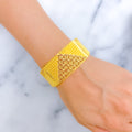 Stately Magnificent Filigree 22k Gold Cuff 