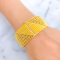 Stately Magnificent Filigree 22k Gold Cuff 