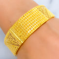 Decadent Filigree 22k Gold Cuff w/ Screw