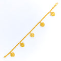 polished-ornamental-22k-gold-charm-bracelet