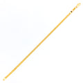 Distinct Textured 22K Gold Cuban Link Bracelet 
