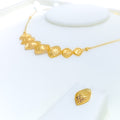 Graduating Elevated 22k Gold Light-weight Necklace Set