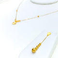 Dainty Sparkling 22k Gold Necklace Set