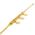 Dangling Dazzling Star Adorned 21k Gold Bracelet 