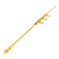 Dangling Dazzling Star Adorned 21k Gold Bracelet 