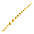 Beautiful Radiant Striped Orb 21k Gold Bracelet 