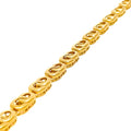 Sophisticated Smooth Curved 21k Gold Bracelet 