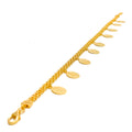Extravagant Flat Dangling Oval 21k Gold Bracelet 