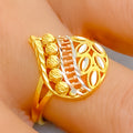 Dressy Orb Ball 22K Gold Drop Ring 