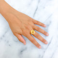 Delightful Graceful 22K Gold Mesh Ring 