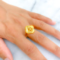 Delightful Graceful 22K Gold Mesh Ring 