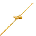 Petite Blooming Flower 21k Gold Bracelet 