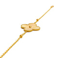 Bright Fascinating 21k Gold Clover Bracelet 