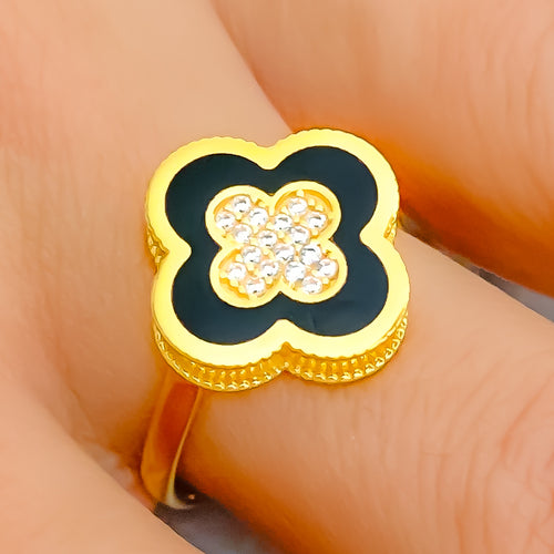 lovely-flower-21k-gold-cz-ring