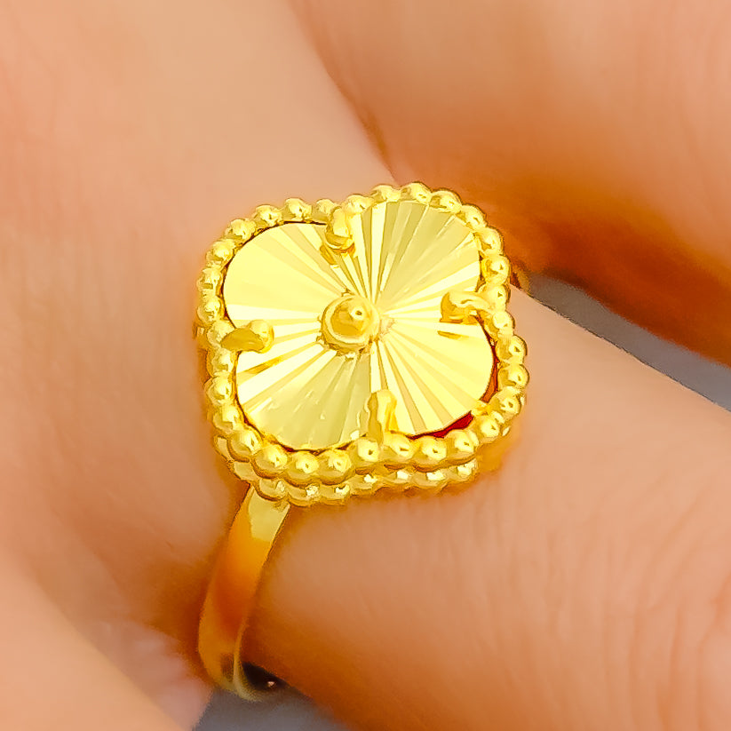Stylish Gold Plated Diamond Finger Ring For Men