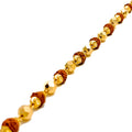 Glistening Faceted 22k Gold Rudraksh Bracelet