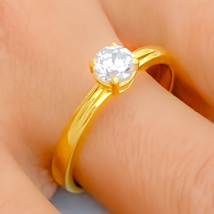 22K Solid Yellow Gold Ring US 5.75 Female Genuine Hallmarked 916 GoldShine  | eBay