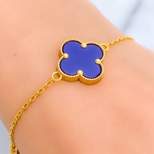 Extravagant Deep Blue 21k Gold Bracelet 