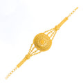 Majestic Floral Dome 22k Gold Statement Bracelet