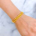 Hollow Interlinked 21k Gold Chain Bracelet 
