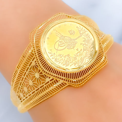 geometric-blooming-21k-gold-bangle-bracelet